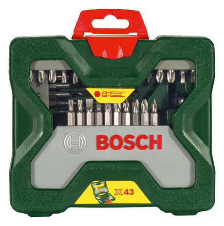 BOSCH-EW Werkzeugkoffer 43tlg Bohrer 2607019613 4xNuss 8xHolzbohr 8xHSS