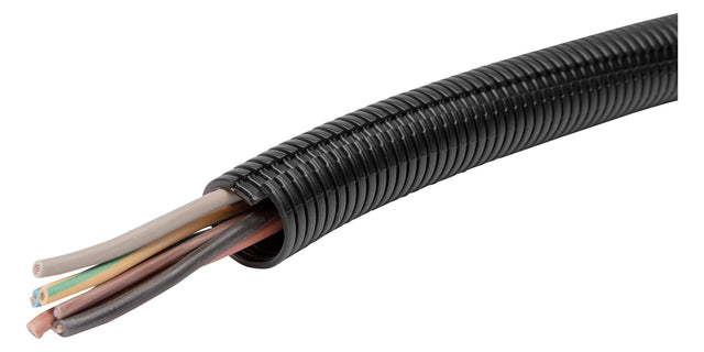 FRÄNKISCHE Wellrohr  19mm PP IP40 sw 1PPSM-19U.50 ohne Ummantelung UV-best