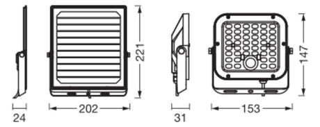 LEDVANCE LED-Anbaustrahler 10W Konv 1LED Endura Flood Split Solar Sensor 10W sw