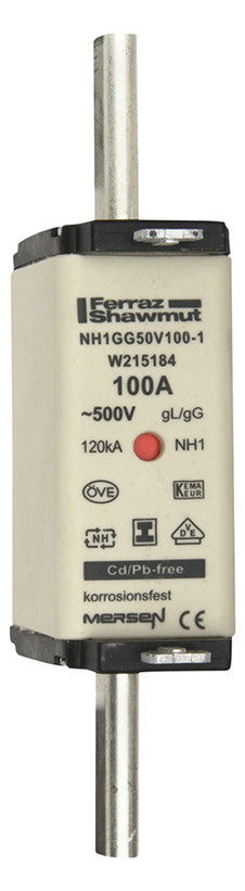 MERSEN NH-Sicherungseinsatz 100A NH1 gG NH1GG50V100-1 500VAC Kombik