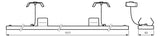 PHILIPS-LICHT Blindabd ws Alu L1520mm Maxos Universal LL515Z BC UNIV WH B80mm
