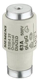 SIEMENS D-Sicherungseinsatz DIII 63A MT 5SB4311 500V Cu gG