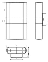 THEBEN LED-Up/Down Leuchte 11W 3000K alu theLeda D UD AL 950lm Konv DALI