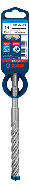 BOSCH-EW Hammerbohrer  14mm SDSplus SDS plus-7X 1pc 100/165mm f.Beton