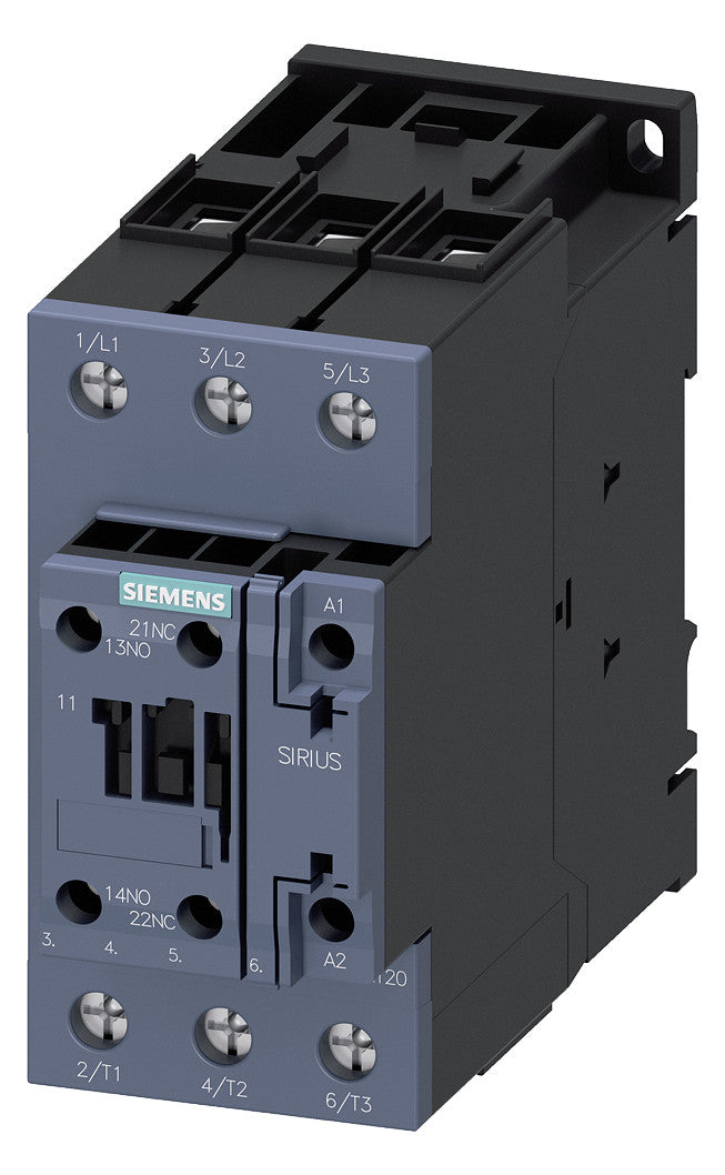 SIEMENS Leistungsschütz 30kW 3S 24VDC 3RT2037-1KB40 65A 1S+1Ö/Hilf REG