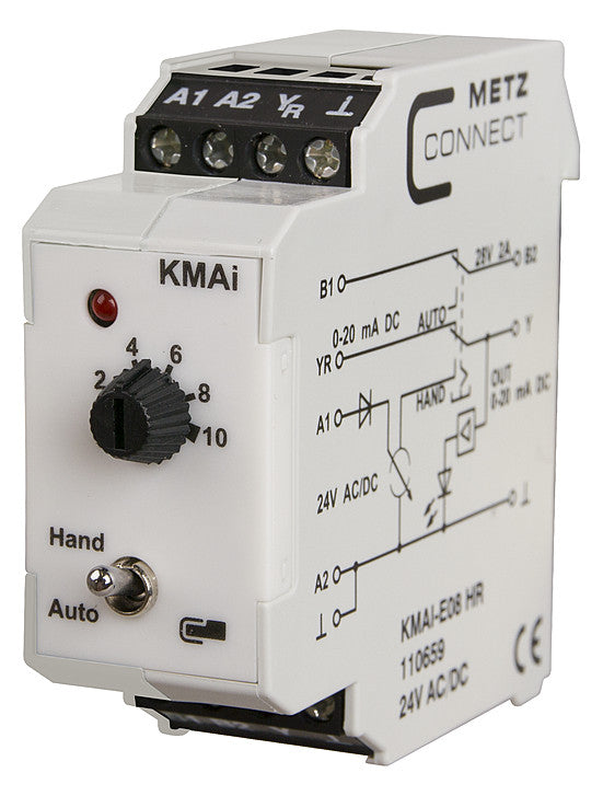 METZ CONNECT Schaltrelais 24V/AC 1S IP20 110659 22,5x61,3x60mm Schraub