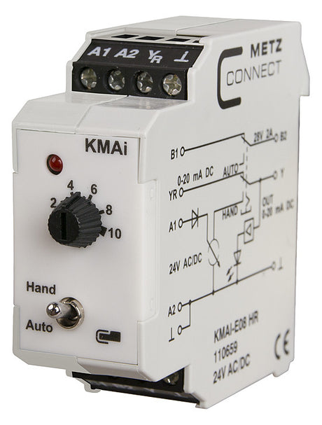 METZ CONNECT Schaltrelais 24V/AC 1S IP20 110659 22,5x61,3x60mm Schraub