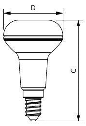 PHILIPS-LM LED-Reflektorlampe E14 R50 ws CorePro LEDspot ND2.8-40W R50 E14 82 R50
