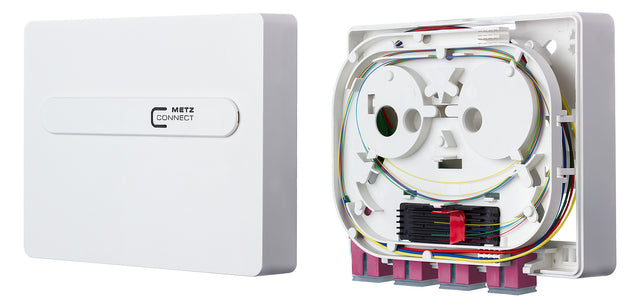 METZ CONNECT LWL-Anschlussdose 4xSC AP 1501171E04HC UP ws ger Wickelvorrat