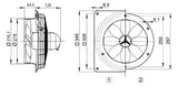 MAICO Ex-Ventilator 1/2  200mm 230V ST Axial EZQ 20/4 E Ex e 440cbm/h 45W IP54