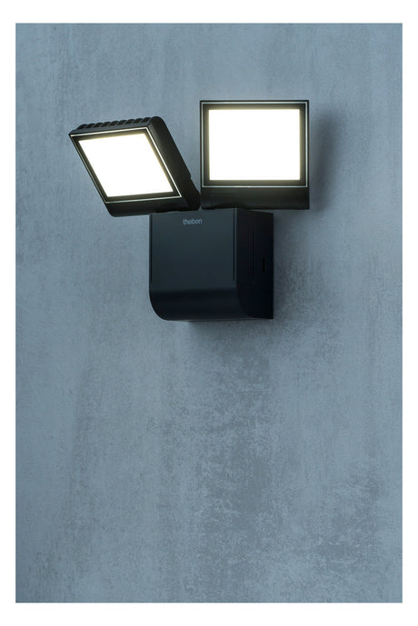THEBEN LED-Anbaustrahler 17W 2LEDs sw ws theLeda S17-100L BK 4000K 1800lm sw mt
