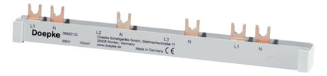 DOEPKE Phasenschiene 3+N 17,5mm 212mm B G12TE-3/N/S-10 10qmm 100A Gabel isol