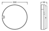 LEDVANCE LED-Anbauleuchte 9-21W 2520lm SF DISC SNP 300 V 21W ML 83040 3000-4000