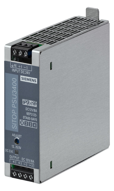 SIEMENS Gleichstromversorgung 12V 96W 8A 6EP3123-0TA00-0AY0 Kurzschl.fest IP20