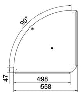 BETTERMANN Deckel Bogen vz Drehriegel RBD 90 500 FS 500x557mm Kabelrinne