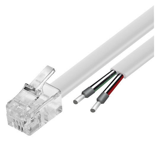 ESYLUX Patchkabel sys 10m Eth Schirm ws CABLE RJ10-OPEN END 10m WH -