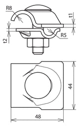 DEHN SE Mehrzweckklemme V2A unbeh  10mm MVK 8.10 16 FRM10X40 V2A Sechskantschrau