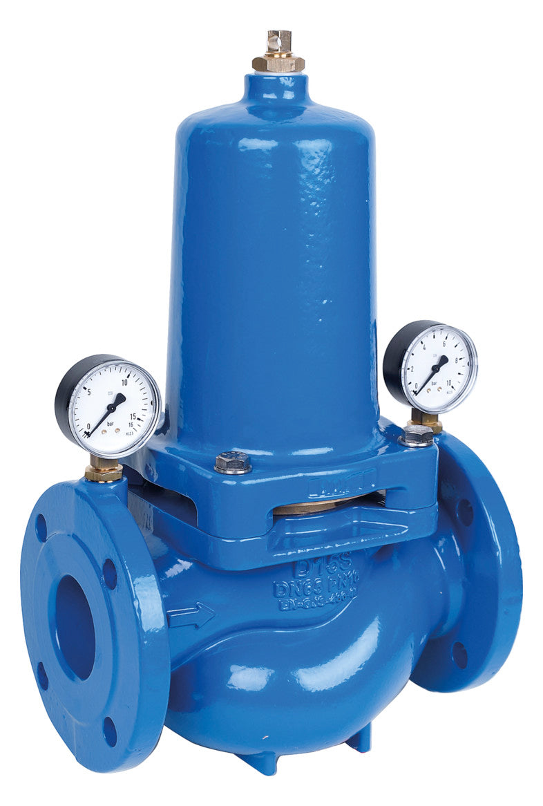 Druckminderer D15S pulverbeschichtet, blau DN 80