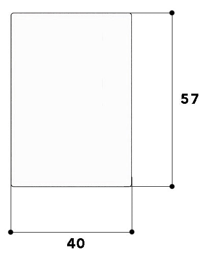 GGK Endstück LF-K 57x40mm li/re Kst hfr LFG 40x60-ES hfr aws RAL9010 unbeh
