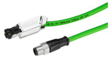 SIEMENS Patchkabel Cat5E SF/FTP 5m gn 6XV1871-5TH50 M12 RJ45 f.Schleppkette