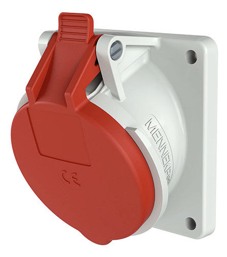 MENNEKES CEE-Anbausteckdose 5p 16A 6h 3070 400V/rt IP44 schraubl.Kl abgew Kst