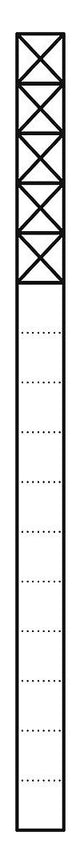 SIEDLE Kommunikations-Säule alu freisteh KSF 616-5 W ws 5mod 211x1644x230mm