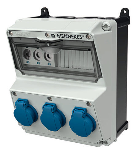 MENNEKES Steckdosen-Kombi Kst gr IP44 AMAXX 920001 3Steckd D01