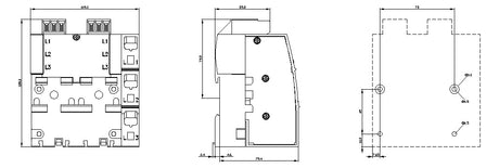 SIEMENS Sockel Leistungsschalter 63A 3p 3RV2917-1E Federzug