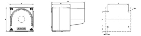 SIEMENS Aufbaugehäuse Kst  22mm IP68 3SU1801-0AA00-0AC2 85x85x111,3mm