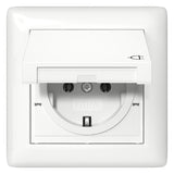 GIRA Steckdose 1f rws glz UP Klappd IP44 Standard 55 415703
