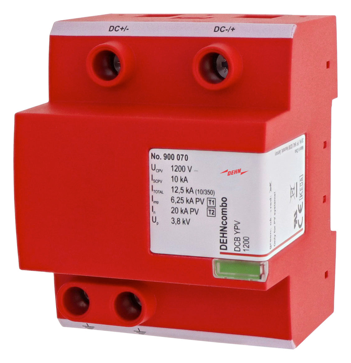 DEHN SE Kombi-Ableiter TS35 1p 3,8kV 4TE DCB YPV 1200 TS35