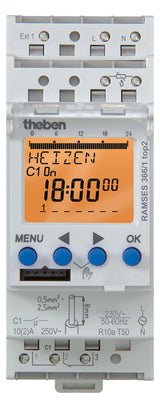 THEBEN Raumthermostat 230V 10A Wechsler RAMSES 366/1 top2 IP20 m.Display