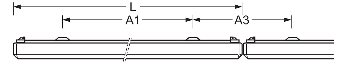 REGIOLUX LED-Wannenleuchte 35-47W 3000K KLKF/1500 5800-4500 830 ETM 5800lm ws
