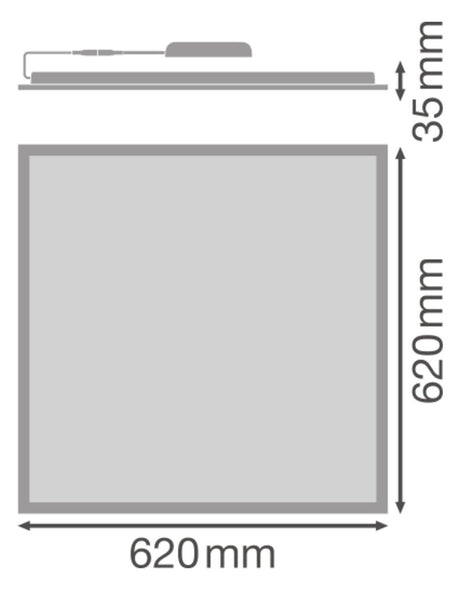 LEDVANCE LED-Panel 620x620mm 33W 4000K PL COMP 625 V 33W 840 U19 3630lm ws