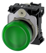 SIEMENS Leuchtmelder komplett 1f gn LED 3SU1102-6AA40-1AA0 UC rnd hoch  22mm