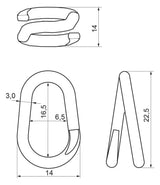 WALRAVEN Ketten-Notglied 3mm ST g/vz 6942030