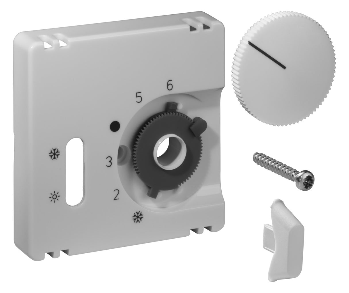 ALRE-IT Zentralplatte Raumtemp rws glz div.Symbole JZ-037.100