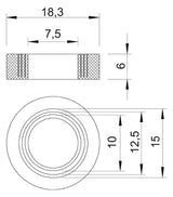 BETTERMANN Einschnittring  7,5-12,5mm 107 B PG13.5  18,3x6mm