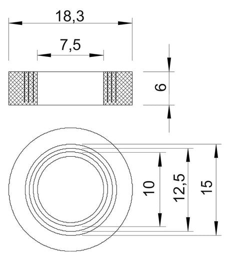 BETTERMANN Einschnittring  7,5-12,5mm 107 B PG13.5  18,3x6mm