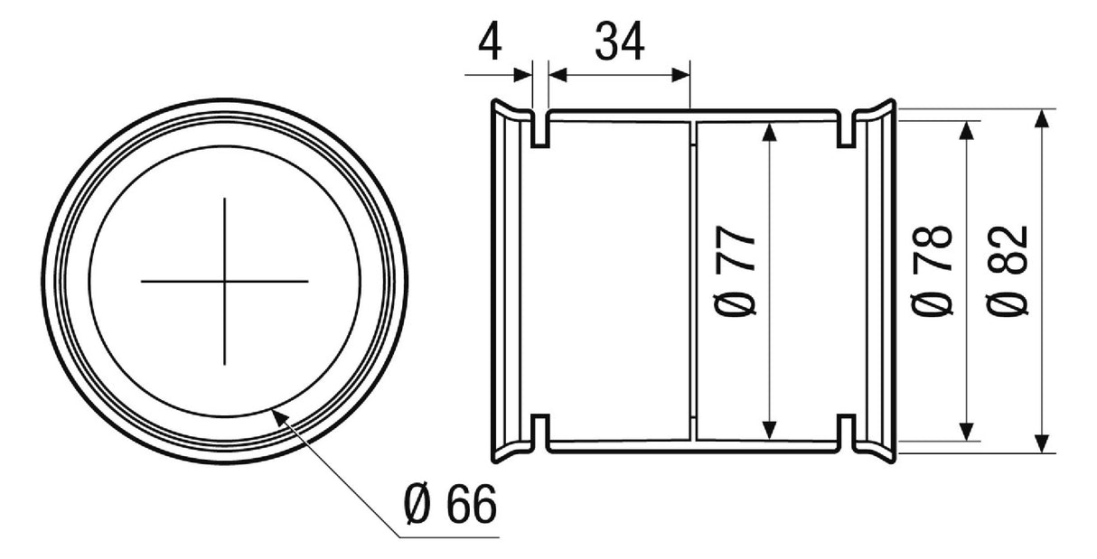 MAICO Luftkanalverbindungsstück rund Kst MA-M75  75x96mm 38mm