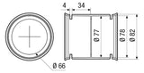 MAICO Luftkanalverbindungsstück rund Kst MA-M75  75x96mm 38mm