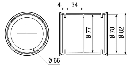 MAICO Luftkanalverbindungsstück rund Kst MA-M75  75x96mm 38mm