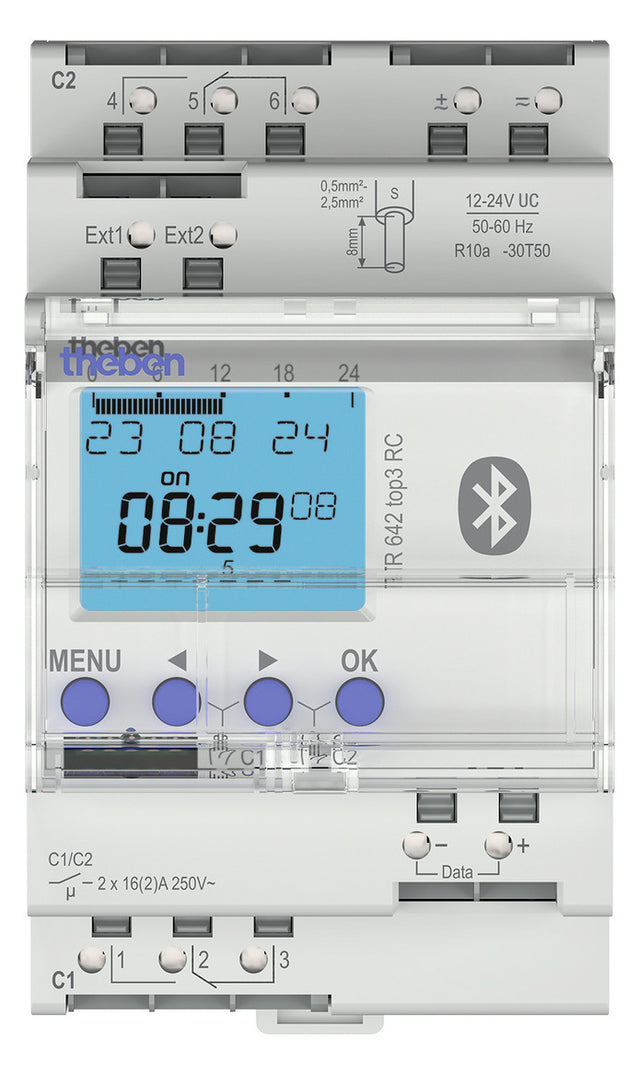THEBEN Schaltuhr digi 12-24VUC 2kan 3TE TR 642 top3 BLE 12-24V RC 87660h REG