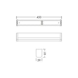 THORNECO LED-Badleuchte 9W 3000-4000K ws ELSA VARIOFLEX 450 800 930/35/40 800lm