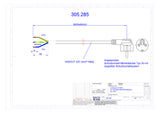 BACHMANN Netzanschlussleitung 3m 16A ws 305.285 3x1,5qmm IP20 Aderendh 0-70°C