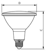 PHILIPS-LM LED-Reflektorlampe E27 PAR38 MAS LEDspot VLE D 13-100W 927 PAR38 PAR3