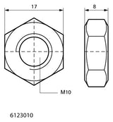 WALRAVEN Sechskantmutter DIN 934 ev M10 - MLAR/LAR/RbALei