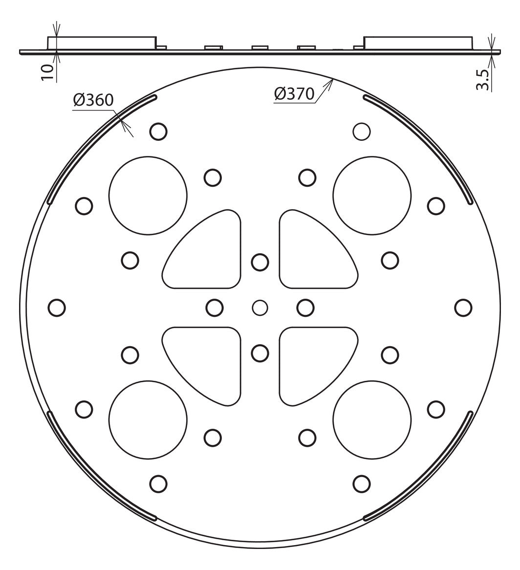 DEHN SE Fangeinrichtung Unterlage Kst ULP KS D370 SW  370mm 17kg