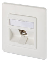 METZ CONNECT Anschlussdose Cat6A 1xRJ45 1309111002-E rws Kanaleinb schräg