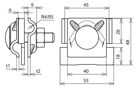 DEHN SE Falzklemme  8-10mm 0,7-10mm Cu FK MV 8.10 KBF0.7 10 CU unbeh